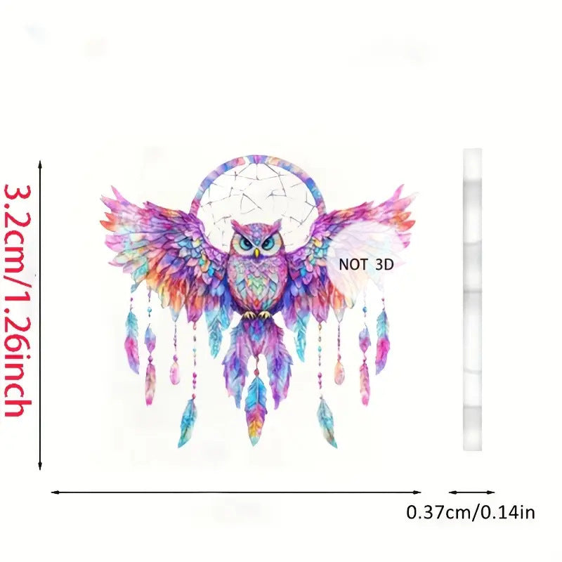 Wholesale  Bohemian Style Owl Dreamcatcher 2D Acrylic Earrings