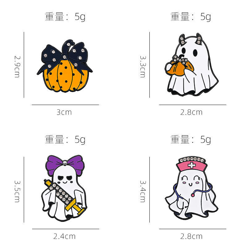 Wholesale  Pumpkin Ghost Cartoon Brooch