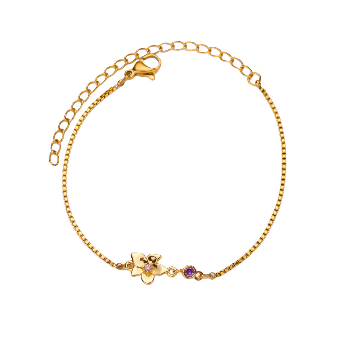 Wholesale Gold-plated December flower bracelet