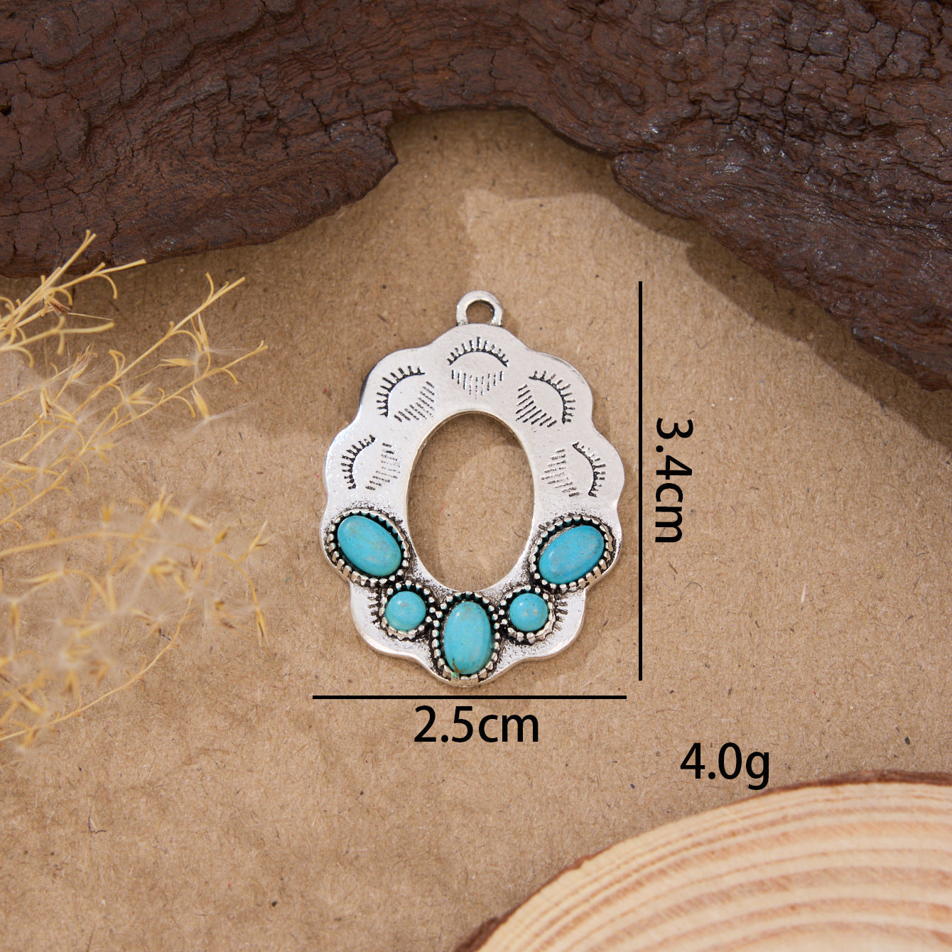Wholesale Vintage Bohemian Turquoise Inlaid Jewelry DIY Accessories