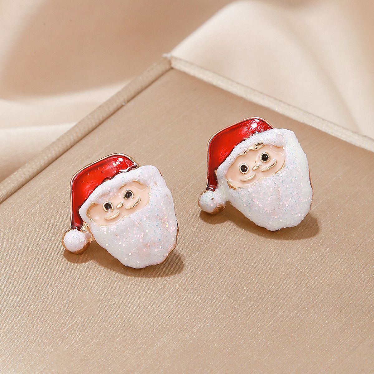 Wholesale Christmas elements Santa Claus earrings