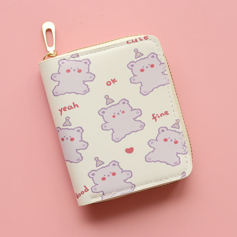 Wholesale Cartoon Small Cute Bear Zipper Short Wallet ACC-WT-Jumei002