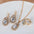 Wholesale Water Drop Heart Diamond Necklace Earring Set