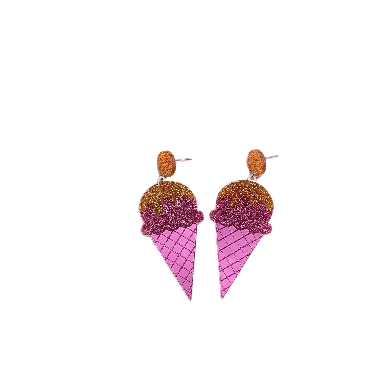 Wholesale  acrylic ice cream popsicle long earrings