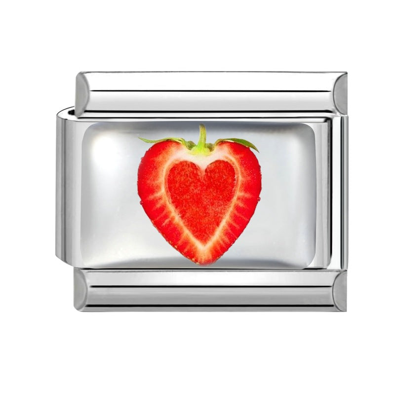 Wholesale 9mm Italian Charm Starter Bracelets DIY square Single Section Creative Stainless Steel Composable Bracelet