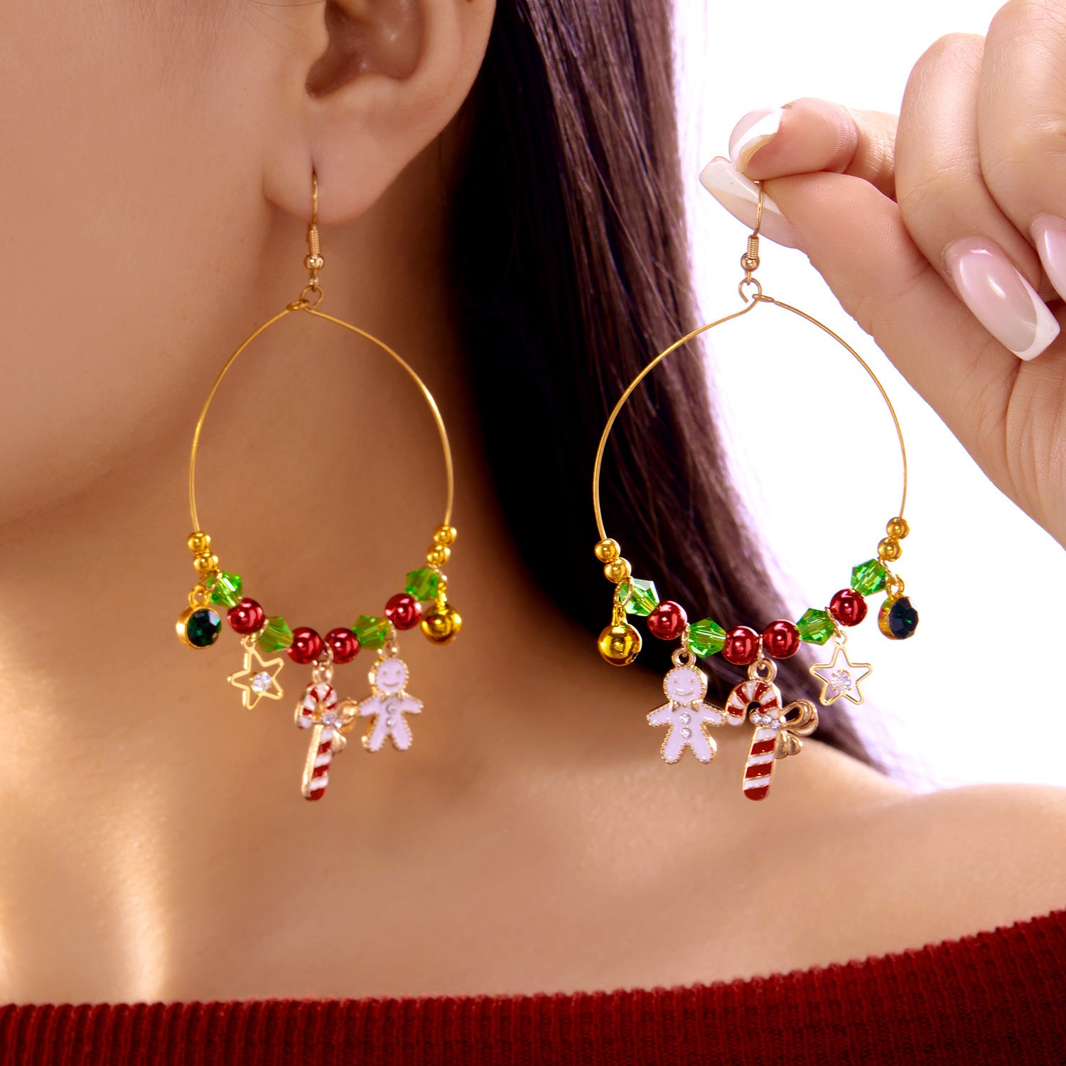 Wholesale Christmas tree snowman elk earrings