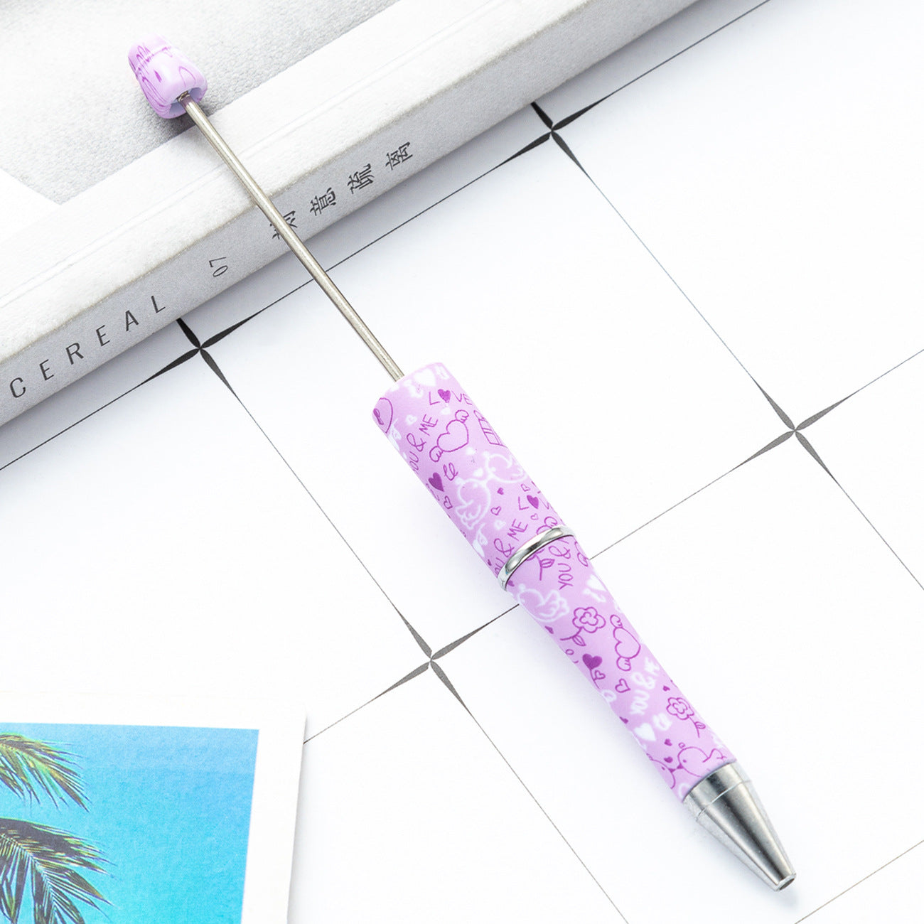 Wholesale Beadable Pens Valentine's Day Plastic DIY Beaded Pens