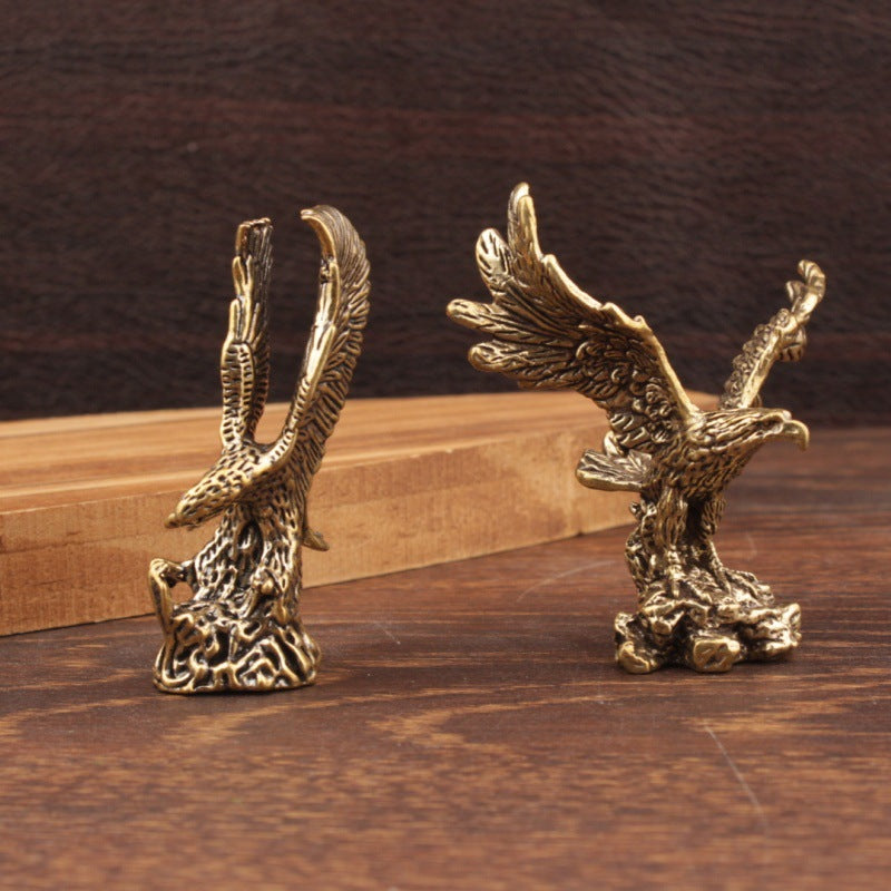 Wholesale Brass Eagle Ornament Chinese Style Car Key Accessory Decorative Craft