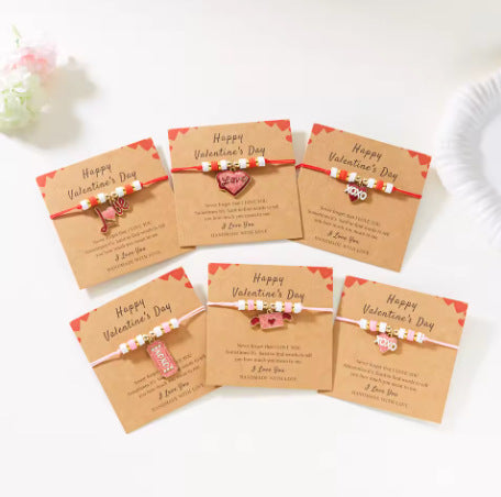 Wholesale Valentine' s Day Xoxo Braided Bracelet