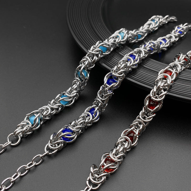 Wholesale Wave Chain Titanium Steel Bracelets ACC-BT-Hexin004