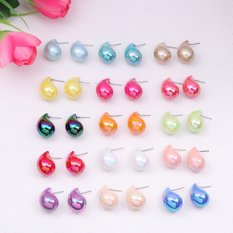 Wholesale Acrylic Glossy Water Drop Earrings ACC-ES-DA012