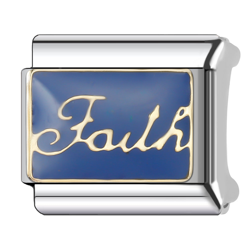 Wholesale Italian Charm Bracelet 9mm DIY Splicing Cute Creative Stainless Steel Composable Bracelet