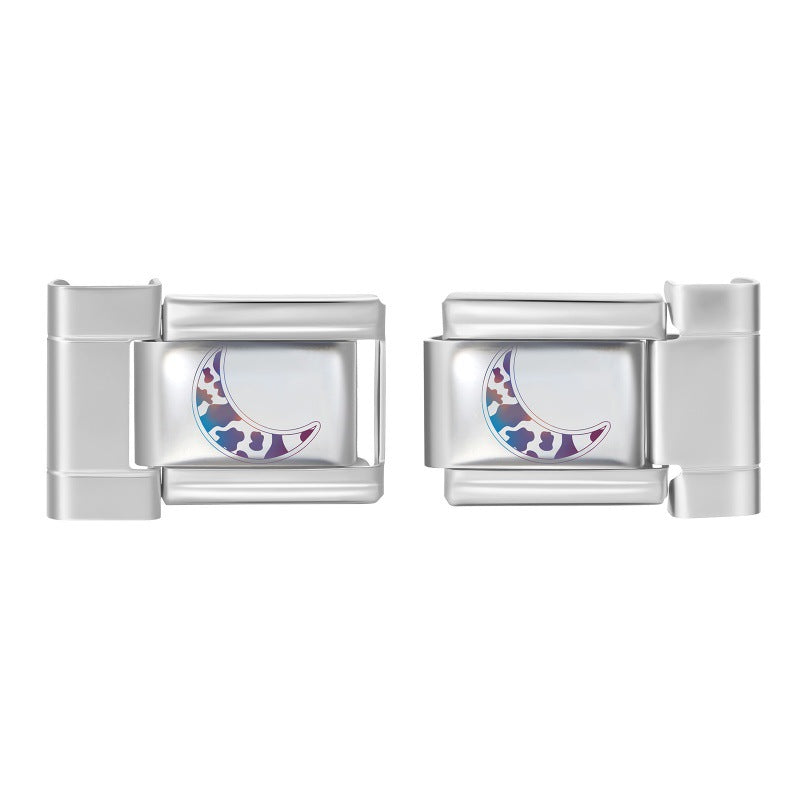 Wholesale 9mm Italian Charm Starter Bracelets DIY square Single Section Creative Stainless Steel Composable Bracelet