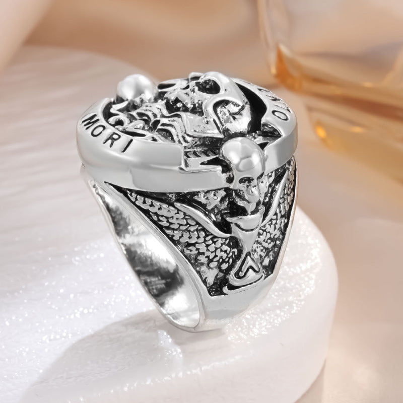 Wholesale Retro Alloy Skull Men' s Ring
