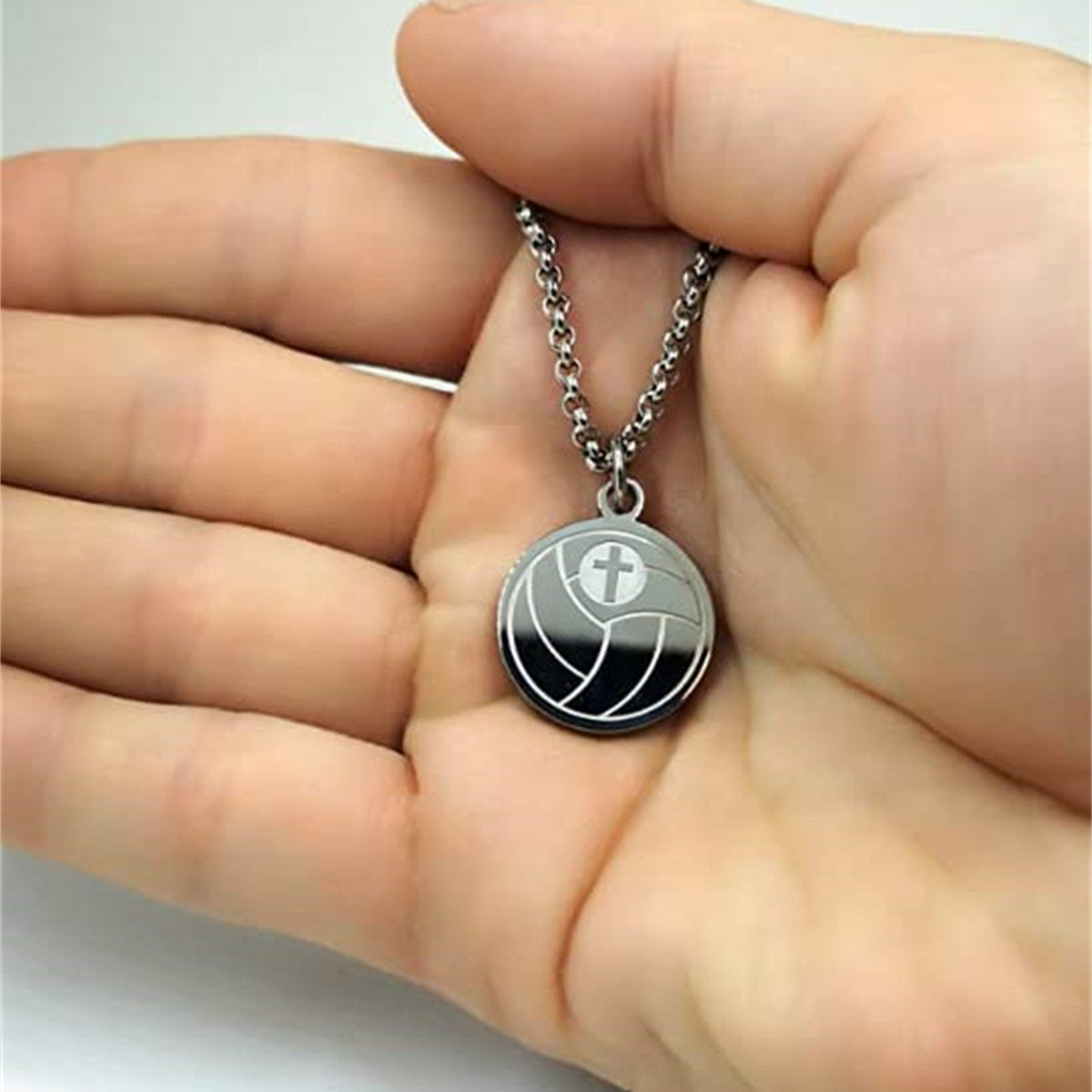 Wholesale Baseball Basketball Football Hockey Round Brand Pendant Necklace