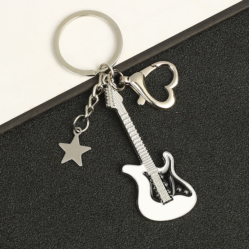 Wholesale Zinc Alloy Metal Enamel Guitar Keychains ACC-KC-MengOu002