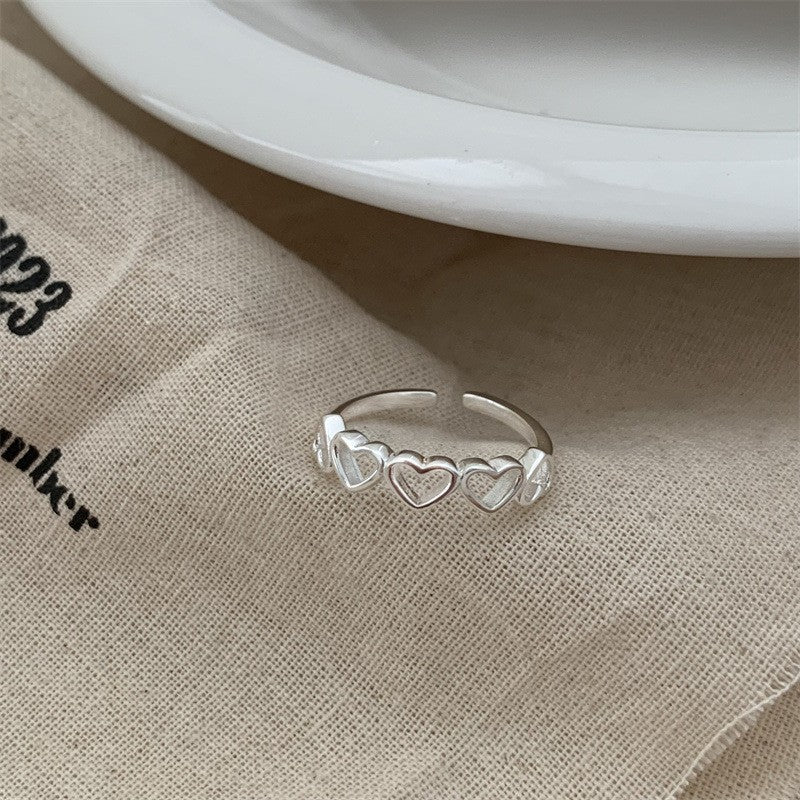 Wholesale Plain Circle Cream Flower Ring Retro Open Adjustable Ring ACC-RS-YaoFeng013