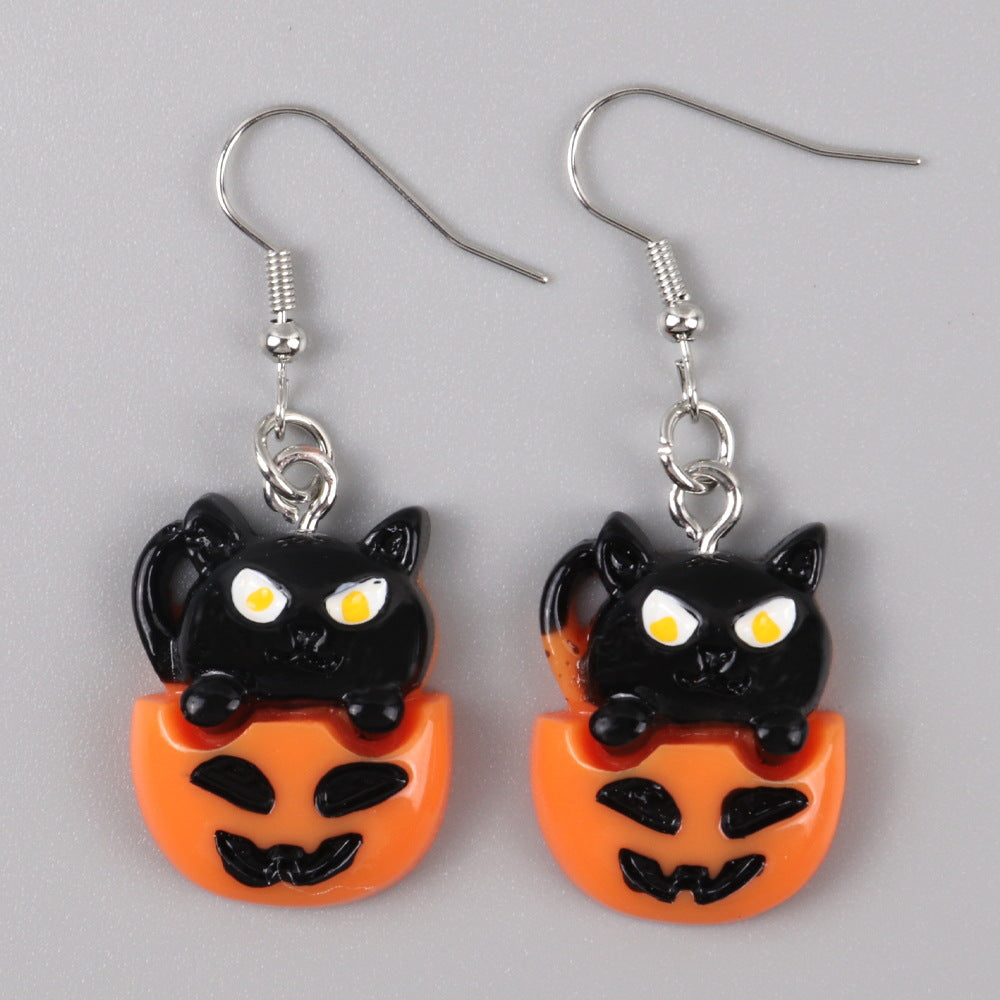 Wholesale  Ghost   Carnival Night Ghost Ghost Head Doll Blood  Earrings