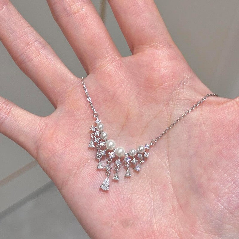 Wholesale starry teardrop necklace