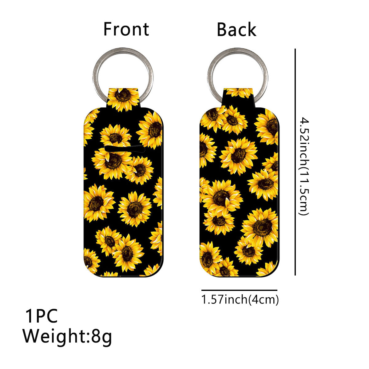 Wholesale 6pcs   Sunflower Daisy Lipstick Set Keychain