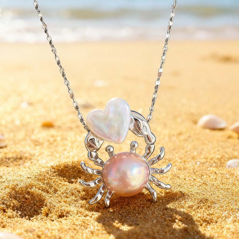 Wholesale Zinc Alloy Crab Pendant Necklace Sweet Style Fashion Accessory Gift