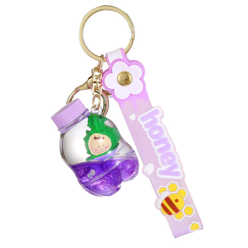 Wholesale Quicksand Acrylic Cactus Keychain