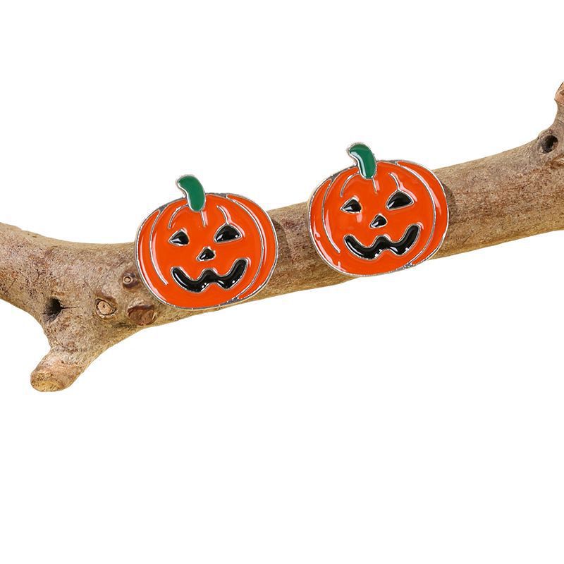 Wholesale  horror funny skull  pumpkin ghost black cat earrings