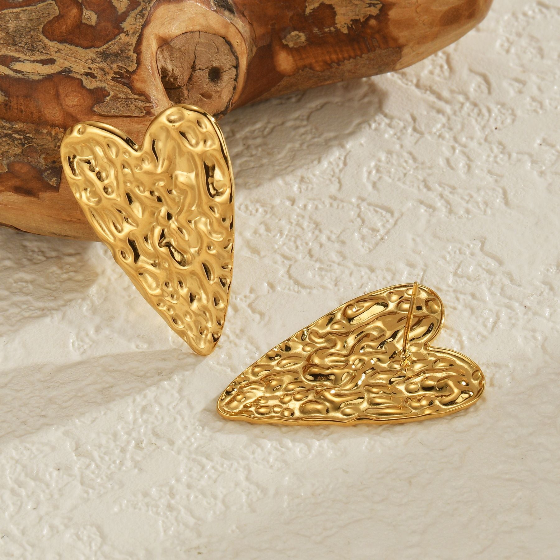 Wholesale stainless steel 18K gold plated earrings