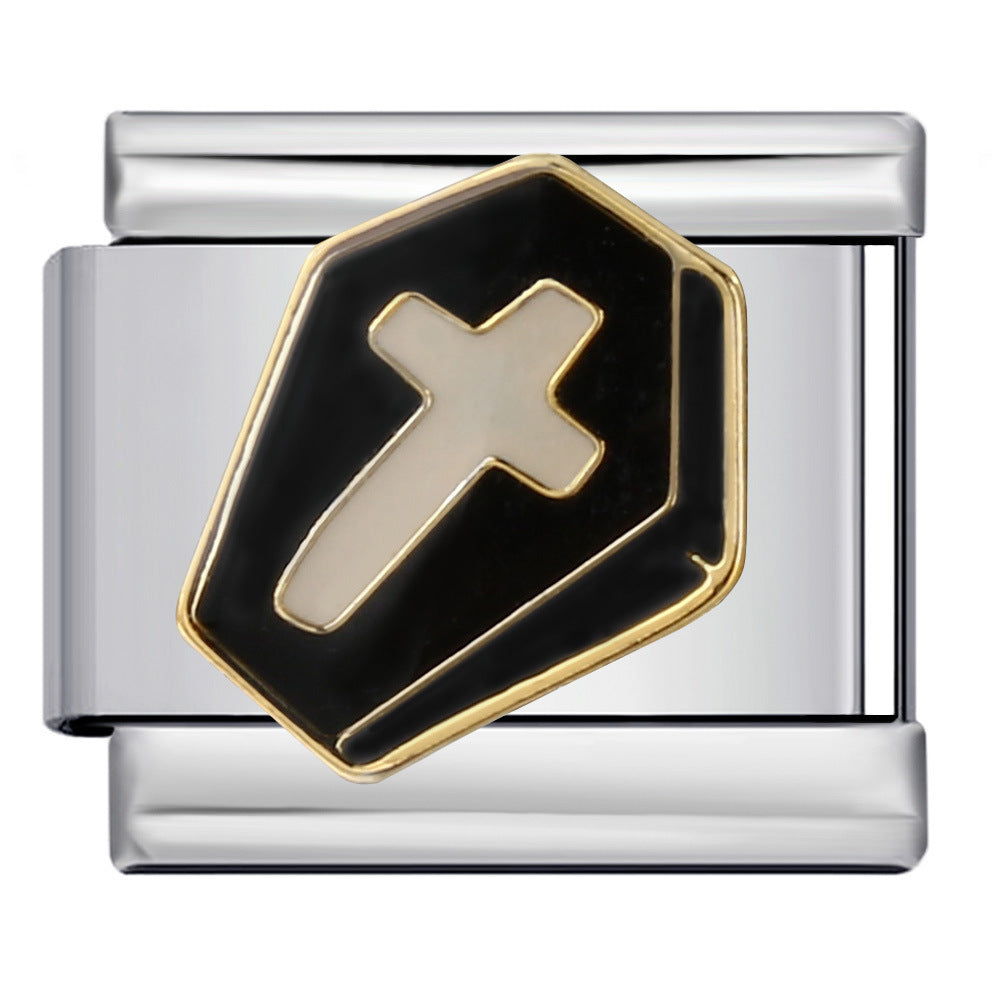 Wholesale Italian Charm Bracelet 9mm DIY -themed pendant  Creative Stainless Steel Composable Bracelet