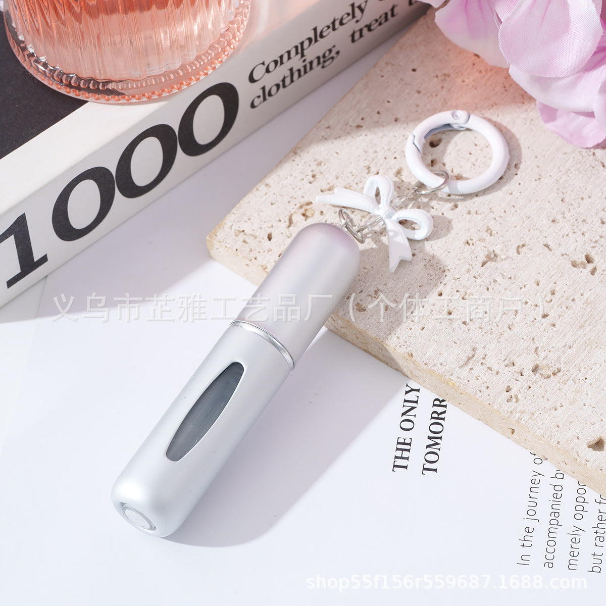 Wholesale 5ml aluminum tube perfume dispenser Keychains