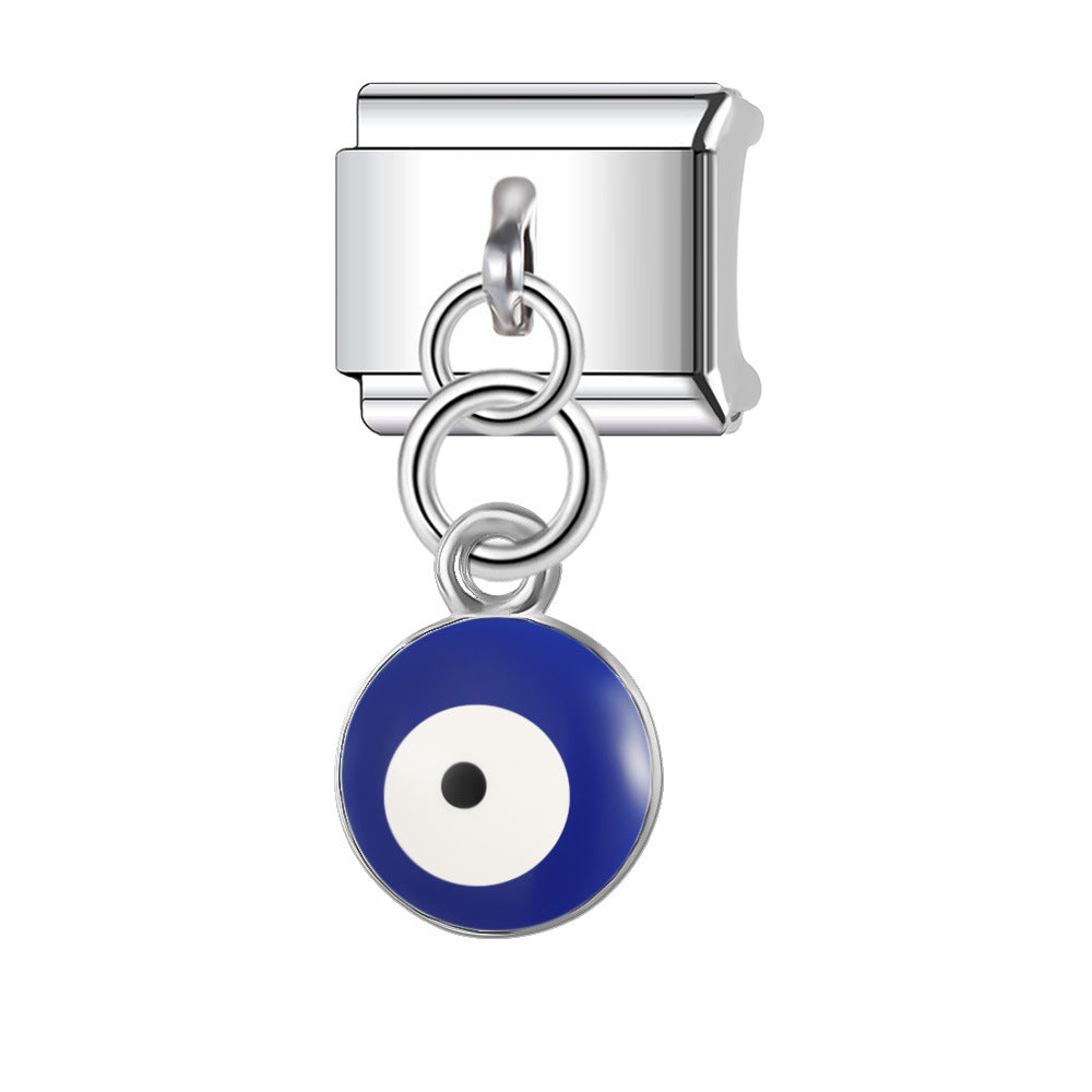 Wholesale Italian Charm Bracelet 9mm DIY Splicing Eyes Stainless Steel Composable Bracelet