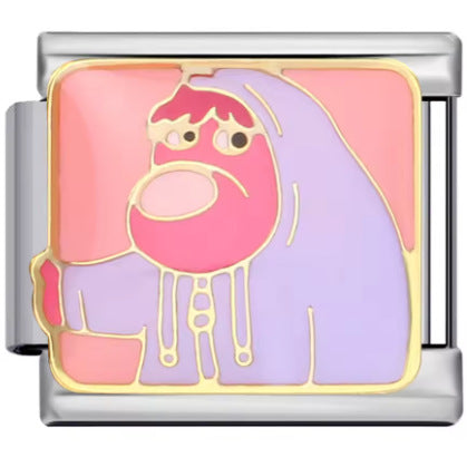 Wholesale Italian Charm Bracelet 9mm DIY Splicing Cute Cartoon Titanium Steel  Composable Bracelet