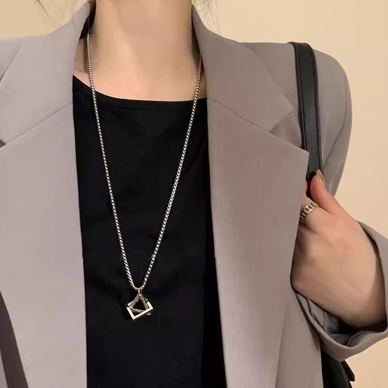 Wholesale titanium steel geometry sweater chain