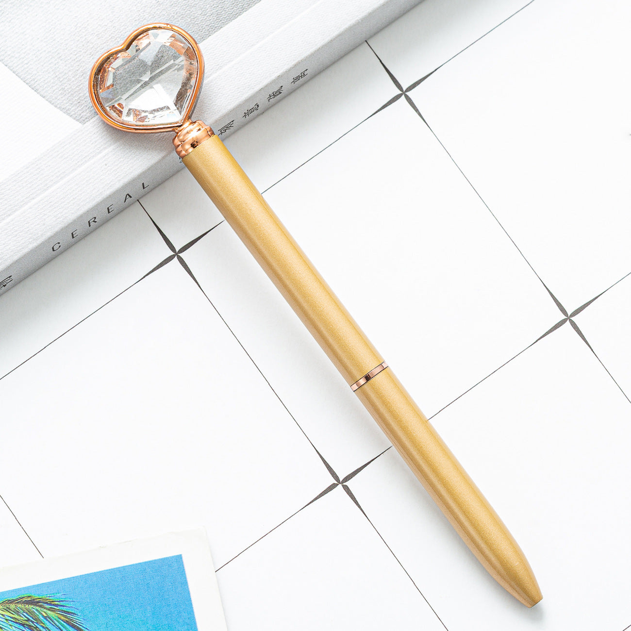 Wholesale Love Diamond Pen Heart Shaped Ballpoint Pen ACC-PN-HuaHao019