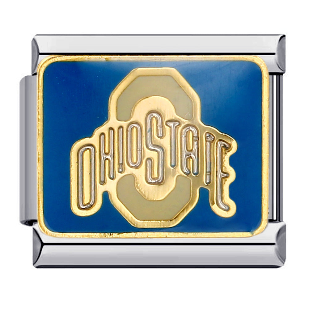 Wholesale American Cultural Elements Italian Module Bracelet Titanium Steel Welding Oil Dropping Bracelet Italian Modular