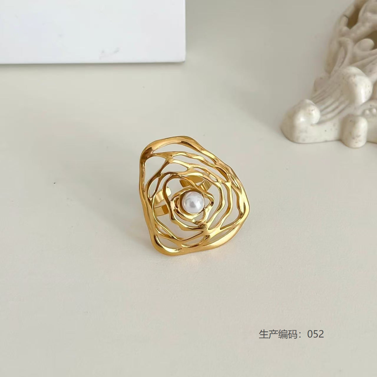 Wholesale Geometric Stainless Steel Ring,  Electroplated,  Boutique Resale Jewelry Accessory