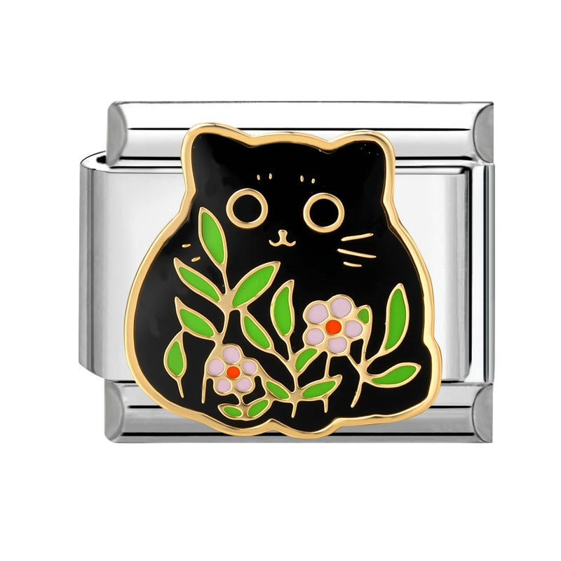 Wholesale  Italian Magic DIY Creative Steel Base Flower Module  Handmade Craft Charms