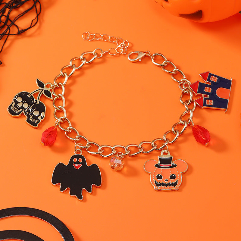 Wholesale Halloween Pumpkin Head Spider Bat Ghost Bracelet ACC-BT-Haoc001