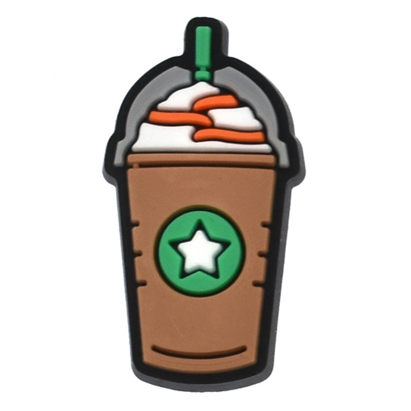 Wholesale Random 100pcs Coffee Series Shoes Accessories Shoes Charms