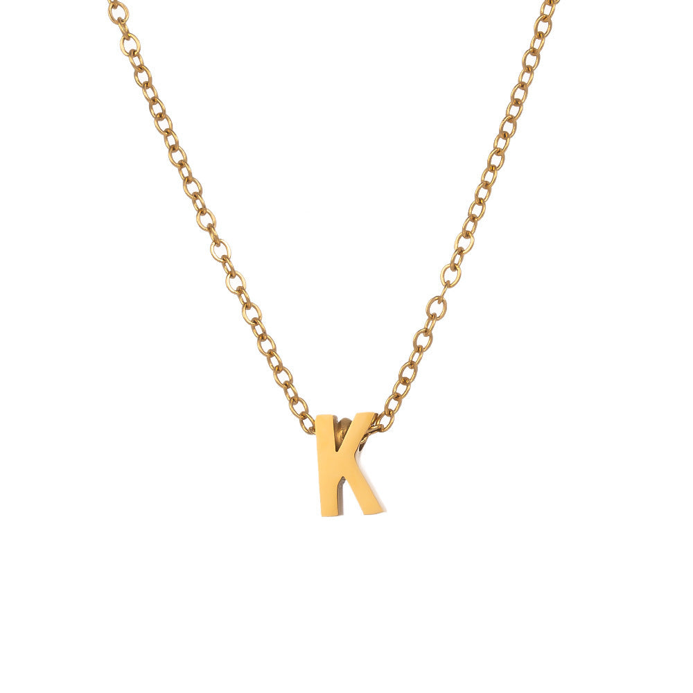 Wholesale Titanium Steel Necklace Letter Necklace ACC-NE-XuHao001