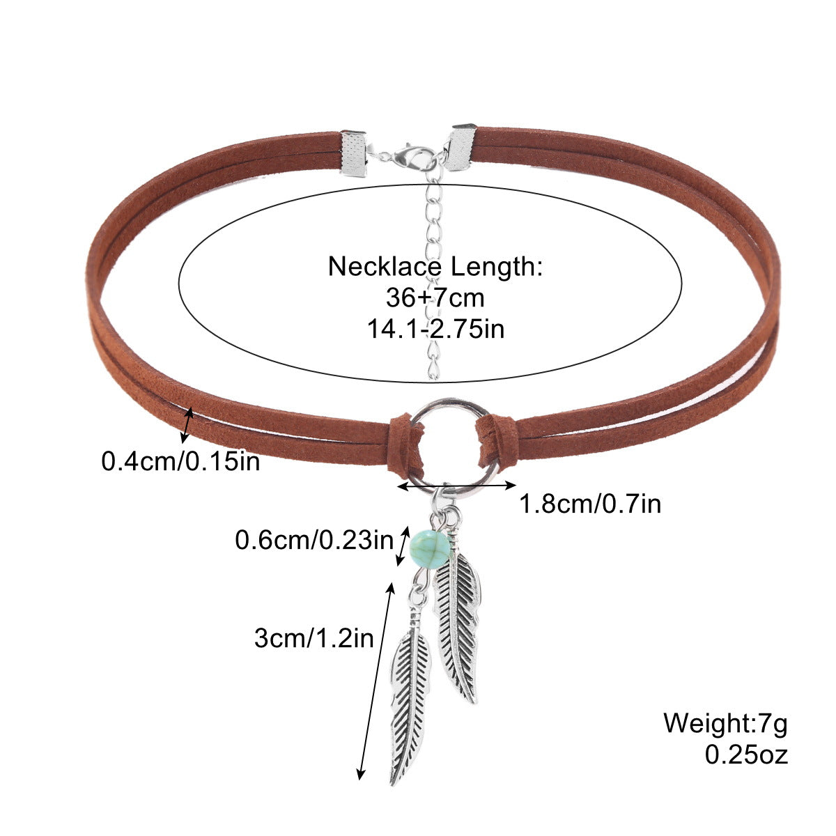 Wholesale Bohemian Turquoise Vintage Leather Necklace Sweater Chain