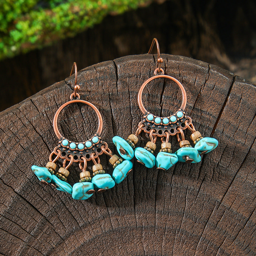Wholesale Bohemian Tassel Earrings Handmade Zinc Alloy Retro Party Gift
