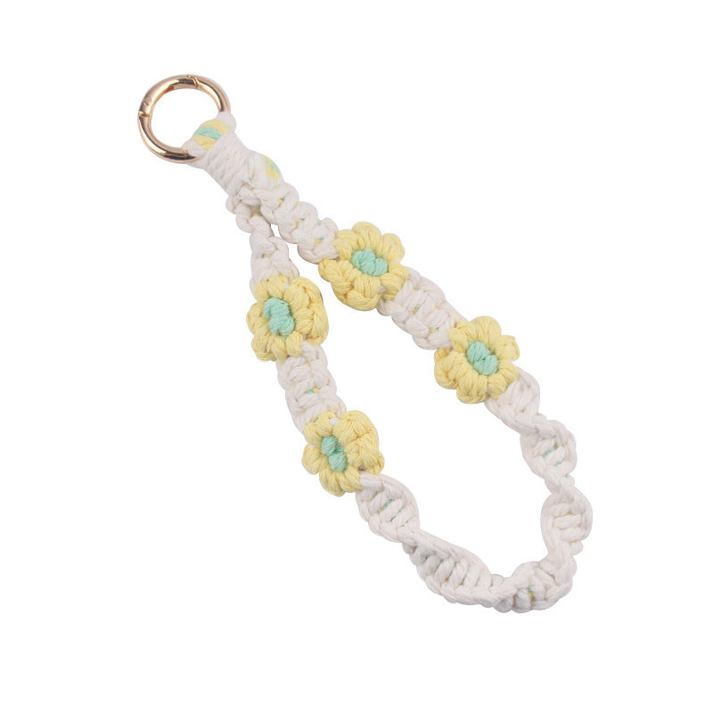 Wholesale Handwoven Daisy Lanyard Keychain ACC-KC-GuangTian058