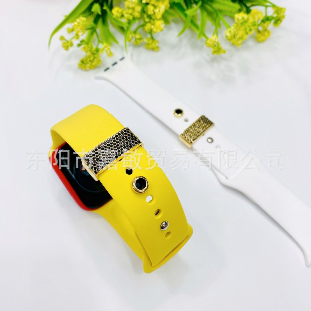 Wholesale New Style 110-Piece Wide Decorative Studs with Rhinestones Suitable for Silicone Watch Strap Decoration Rings,  in Stock with Discount and Direct Shipping