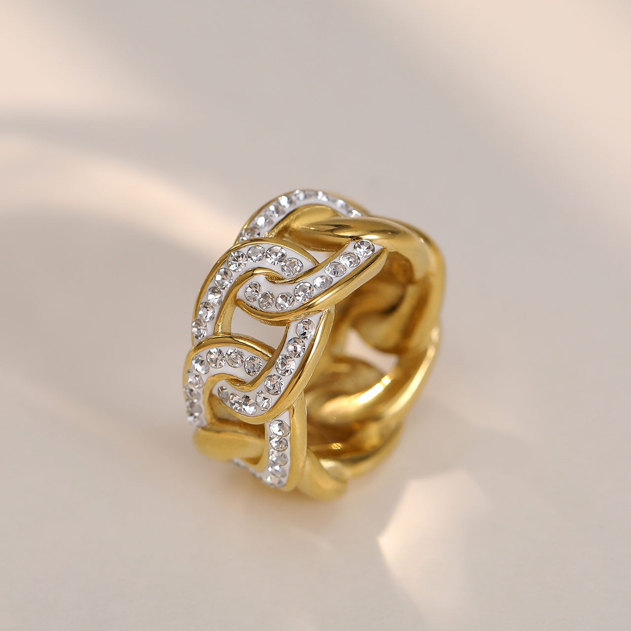 Wholesale Titanium Steel Cuban Link Ring