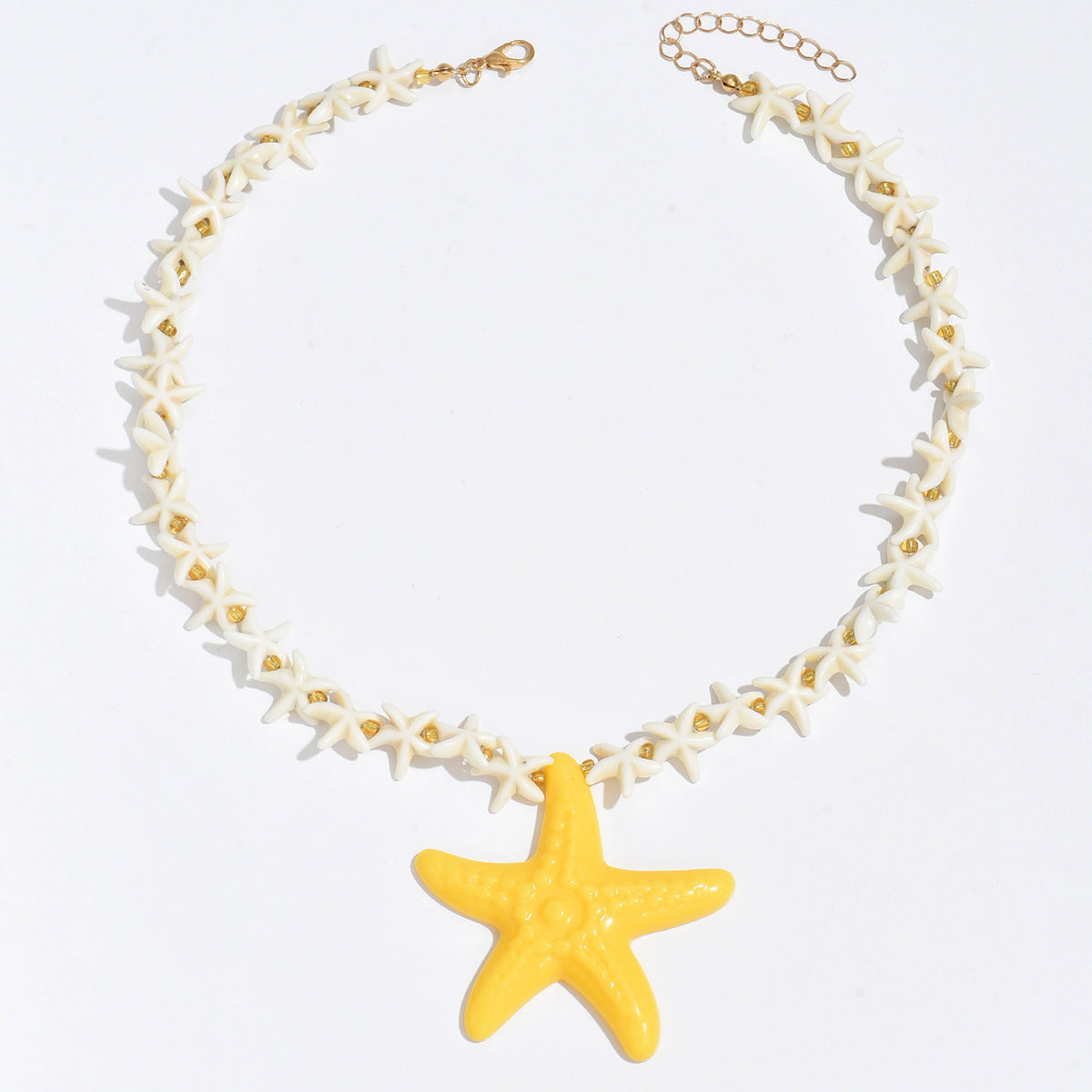 Wholesale Ocean style shell necklace light luxury resin starfish necklace