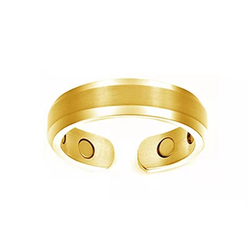 Wholesale  Double Magnet Ring Metal Glossy Creative Jewelry