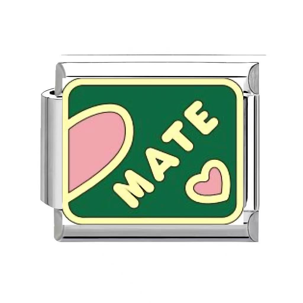 Wholesale Italian Charm Bracelet 9mm DIY Splicing travel   Creative Stainless Steel Composable Bracelet