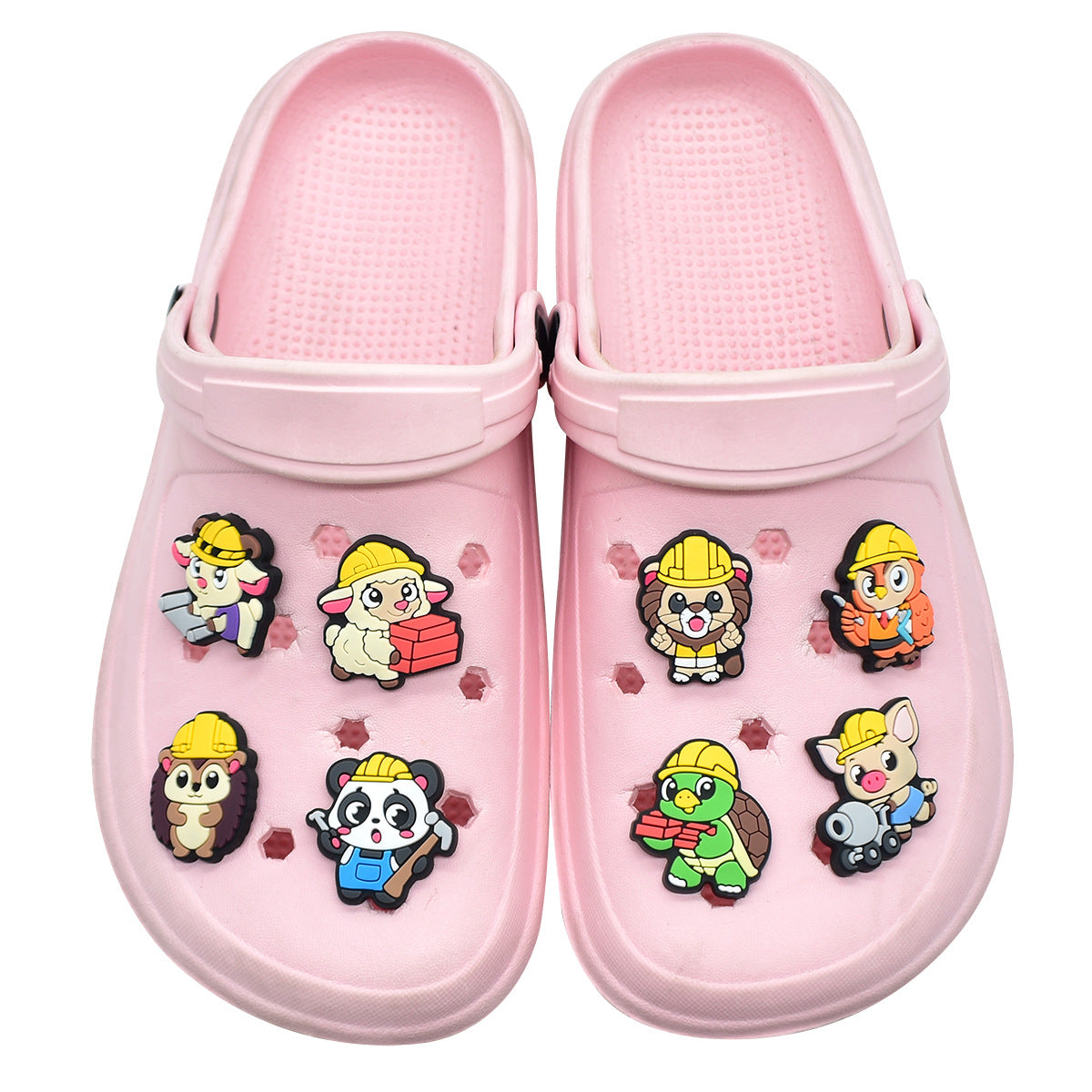 Wholesale Random 100pcs Cute cartoon animal series PVC Soft Rubber Shoe Buckle Decoration