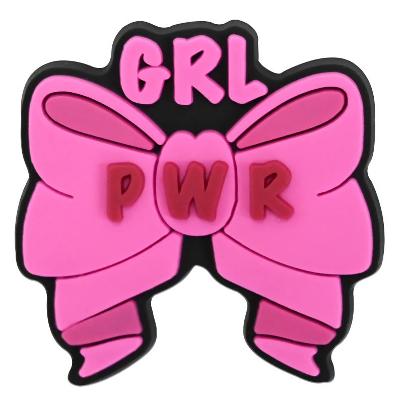 Wholesale  Random 100pcs cartoon coll girl PVC Soft Rubber Shoe Buckle Decoration